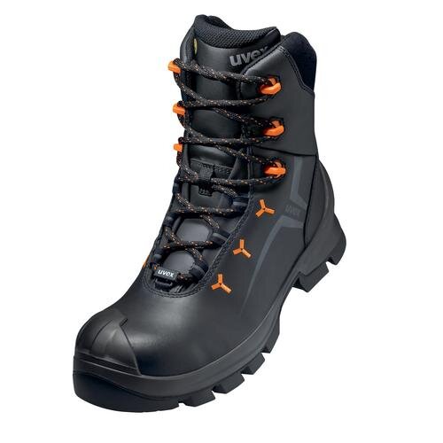 uvex 2 VIBRAM® Stiefel S3 65303 schwarz, orange Weite 12 weit Größe 44
