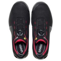 uvex 1 support Halbschuhe S3 65673 schwarz, rot Weite 12 weit Größe 52