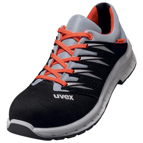 uvex 2 trend Halbschuhe S1 69079 schwarz, grau, rot Weite 12 weit Größe 40