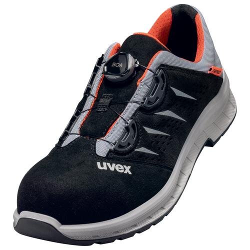 uvex 2 trend Halbschuhe S1P 69083 schwarz, grau, rot Weite 12 weit Größe 40