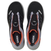 uvex 2 trend Halbschuhe S1P 69083 schwarz, grau, rot Weite 12 weit Größe 40