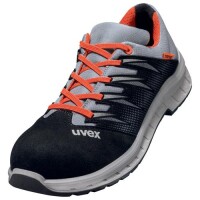 uvex 2 trend Halbschuhe S2 69099 schwarz, grau, rot Weite 12 weit Größe 38