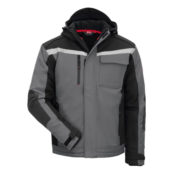 Nitras MOTION TEX PLUS, Winter-Softshelljacke grau / schwarz (7182W)