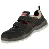 Nitras SPORT STEP SA, S1P Sicherheitssandalen, strapazierfähiges Vollleder, schwarz (7302)