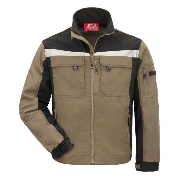 Nitras MOTION TEX PRO FX, Arbeitsjacke khaki / schwarz (7755)