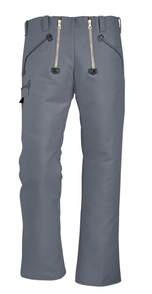 FHB HUBERT Zunfthose Zwirn-Doppelpilot ohne Schlag, grau, Gr. 106 (70008-11-106)