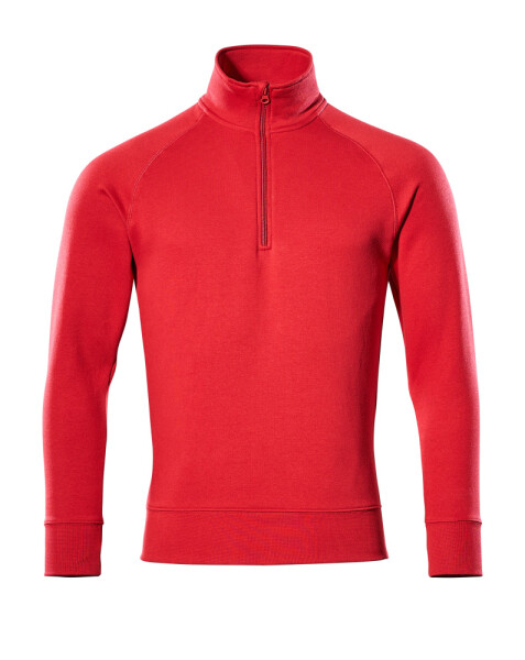 MASCOT® Nantes CROSSOVER Sweatshirt mit kurzem Reißverschluss Rot M  Herren (50611-971)