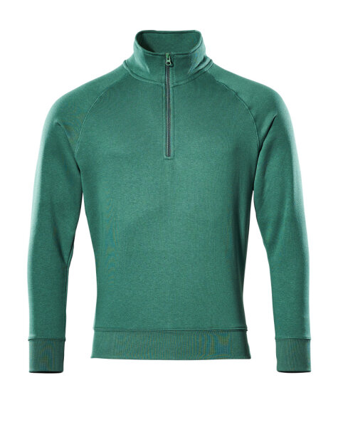 MASCOT® Nantes CROSSOVER Sweatshirt mit kurzem Reißverschluss Grün 4XL  Herren (50611-971)