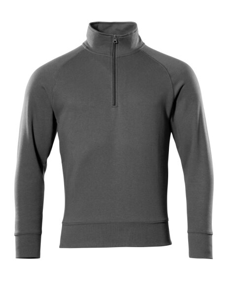MASCOT® Nantes CROSSOVER Sweatshirt mit kurzem Reißverschluss Dunkelanthrazit 2XL  Herren (50611-971)