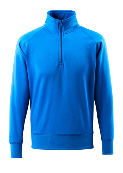 MASCOT® Nantes CROSSOVER Sweatshirt mit kurzem Reißverschluss Azurblau XL  Herren (50611-971)