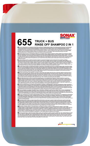 SONAX 06557050  Truck+Bus Rinse off Shampoo 2in1 25 l
