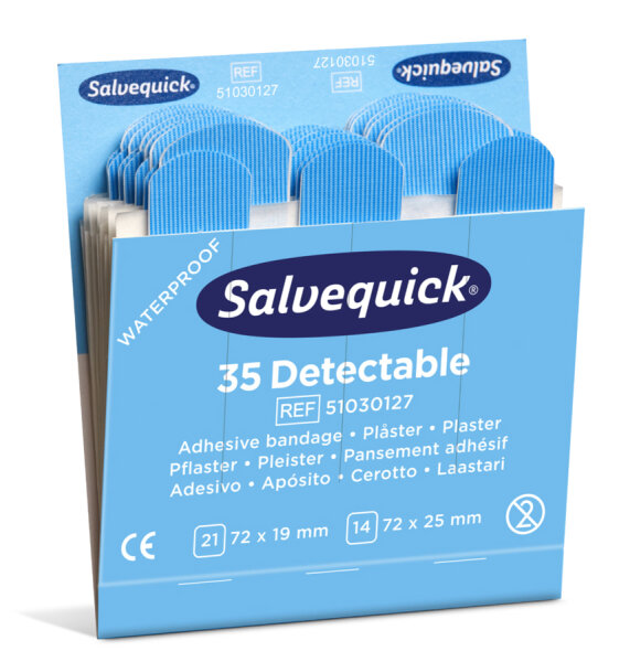 Holthaus Salvequick®-Refill-Einsatz  6735 35 Pflasterstrips detectable (42035)