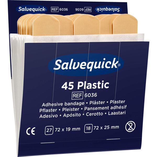 Holthaus Salvequick®-Refill-Einsatz  6036 45 Pflasterstrips wasserfest (42036)