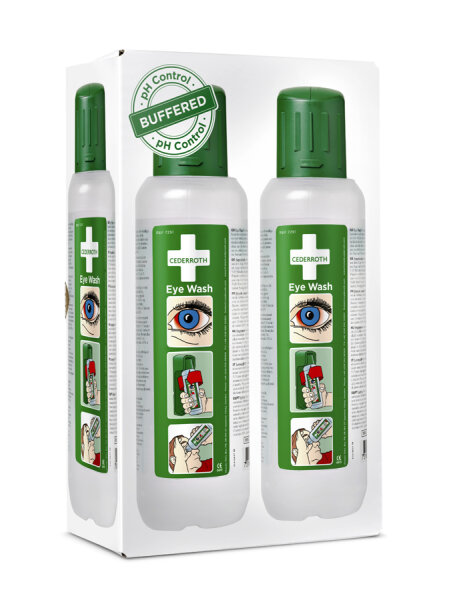 Holthaus Augenspülflasche Cederroth  gefüllt mit 500 ml steriler Kochsalzlösung (50032)