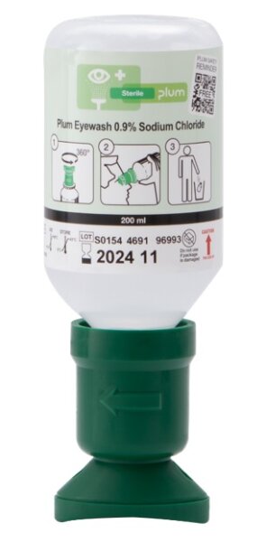 Holthaus Augenspülflasche Plum gefüllt mit 200 ml steriler Kochsalzlösung (50021)