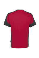 HAKRO T-Shirt Contrast Mikralinar® rot/anthrazit, M (290-02-M)