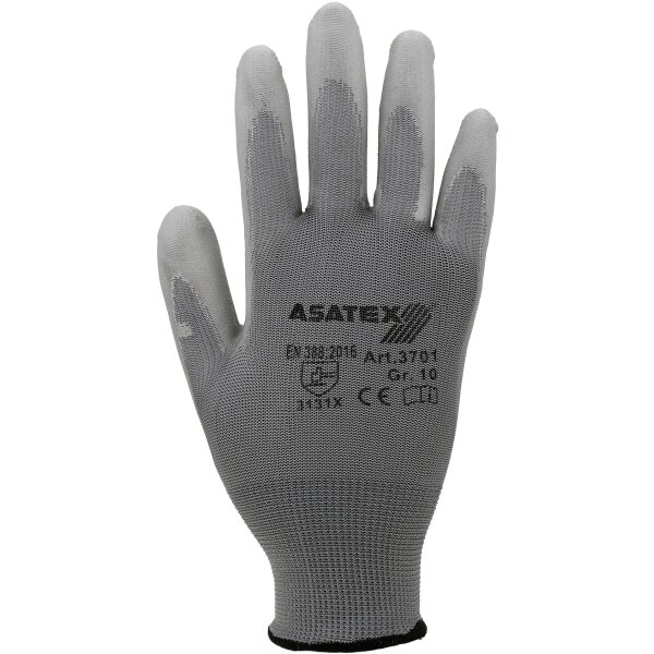 ASATEX PU-Handschuh 3701 Gr. 7 grau