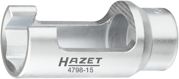 HAZET Injektor Steckschlüsseleinsatz Siemens s 25 mm 4798-15 - Vierkant12,5 mm (1/2 Zoll) - Außen-Sechskant Profil - 25 mm