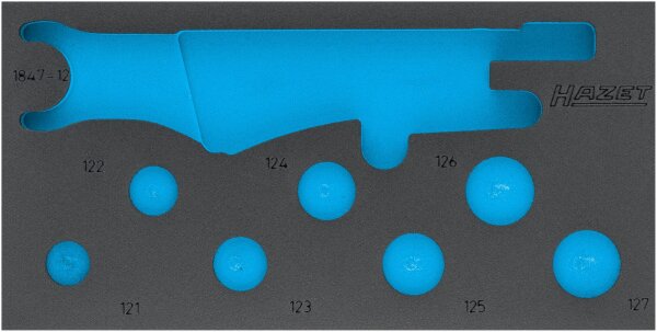HAZET Zubehör 2-Komponenten Weichschaum-Einlage 163-529L
