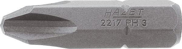 HAZET Bit 2217-PH1 - Sechskant8 (5/16 Zoll) - Kreuzschlitz Profil PH - PH1