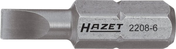 HAZET Bit 2208-10 - Sechskant6,3 (1/4 Zoll) - Schlitz Profil - 1.2 x 6.5 mm