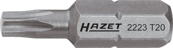 HAZET Bit 2223-T10 - Sechskant6,3 (1/4 Zoll) - Innen TORX® Profil - T10
