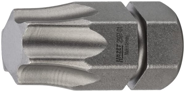 HAZET Bit 2597-01 - Sechskant8 (5/16 Zoll) - Innen TORX® Profil - T45