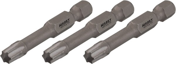 HAZET Schlag-, Maschinenschrauber Torsions-Bits 2223SLG-T10/3 - Sechskant6,3 (1/4 Zoll) - Innen TORX® Profil - T10 - Anzahl Werkzeuge: 3