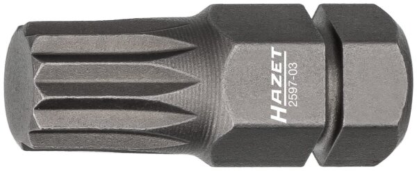 HAZET Bit 2597-03 - Sechskant8 (5/16 Zoll) - Innen Vielzahn Profil XZN - M8