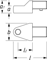 HAZET Einsteck-Halter für Bits 6420B - Einsteck-Vierkant 9 x 12 mm - Sechskant6,3 (1/4 Zoll)