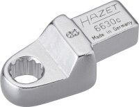 HAZET Einsteck-Ringschlüssel 6630C-8 - Einsteck-Vierkant 9 x 12 mm - Außen-Doppel-Sechskant-Tractionsprofil - 8 mm