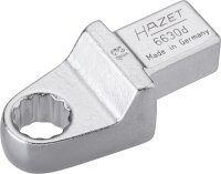 HAZET Einsteck-Ringschlüssel 6630D-13 - Einsteck-Vierkant 14 x 18 mm - Außen-Doppel-Sechskant-Tractionsprofil - 13 mm