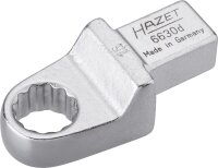 HAZET Einsteck-Ringschlüssel 6630D-15 - Einsteck-Vierkant 14 x 18 mm - Außen-Doppel-Sechskant-Tractionsprofil - 15 mm