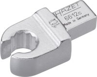 HAZET Einsteck-Ringschlüssel - offen 6612C-10 - Einsteck-Vierkant 9 x 12 mm - Außen-Doppel-Sechskant Profil - 10 mm