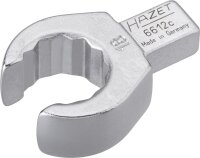 HAZET Einsteck-Ringschlüssel - offen 6612C-18 - Einsteck-Vierkant 9 x 12 mm - Außen-Doppel-Sechskant Profil - 18 mm