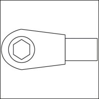 HAZET Bit Einsteck-Umschaltknarre 6408 - Einsteck-Vierkant 9 x 12 mm - Sechskant6,3 (1/4 Zoll), Innen-Sechskant Profil