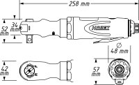 HAZET Ratschenschrauber 9022P-2 - Vierkant 12,5 mm (1/2 Zoll)
