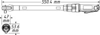 HAZET Ratschenschrauber - extra lang 9022P-XLG - Vierkant 12,5 mm (1/2 Zoll)