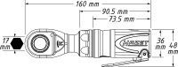 HAZET Mini Multifunktions-Ratschenschrauber 9023M-1 - Vierkant 6,3 mm (1/4 Zoll), Vierkant 10 mm (3/8 Zoll), Sechskant6,3 (1/4 Zoll) - Anzahl Werkzeuge: 4
