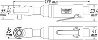 HAZET Ratschenschrauber 9021-3 - Vierkant 10 mm (3/8 Zoll)