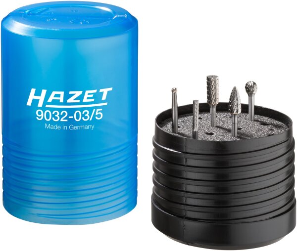 HAZET Hartmetall Frässtift Satz - 3 mm 9032-03/5 - Anzahl Werkzeuge: 5