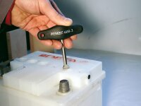 HAZET Batteriestopfen-Dreher 4650-3 - Schlitz Profil -...
