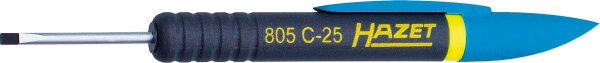 HAZET Clip-Schraubendreher 805C-25 - Schlitz Profil - 0.4 x 2.5 mm