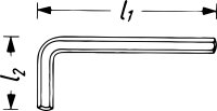 HAZET Winkelschraubendreher 2105LG-02 - Innen-Sechskant Profil - 2 mm