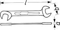 HAZET Doppel-Maulschlüssel 440-10 - Außen-Sechskant Profil - 10 mm