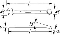 HAZET Knarren Ring-Maulschlüssel 606-21 - Außen-Doppel-Sechskant-Tractionsprofil - 21 mm