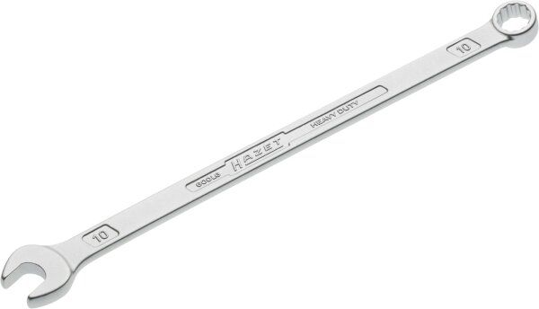 HAZET Ring-Maulschlüssel - extra lang - schlanke Bauform 600LG-10 - Außen-Doppel-Sechskant-Tractionsprofil - 10 mm