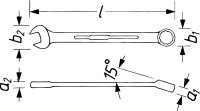 HAZET Ring-Maulschlüssel 600N-75 - Außen-Doppel-Sechskant Profil - 75 mm
