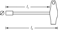 HAZET Steckschlüssel - mit T-Griff 428-10 -...