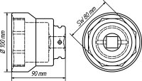 HAZET Nkw Achsmutter-Steckschlüssel 4937-80 -...